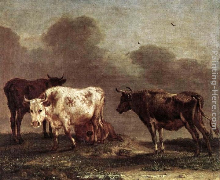 Cows in a Meadow painting - Paulus Potter Cows in a Meadow art painting
